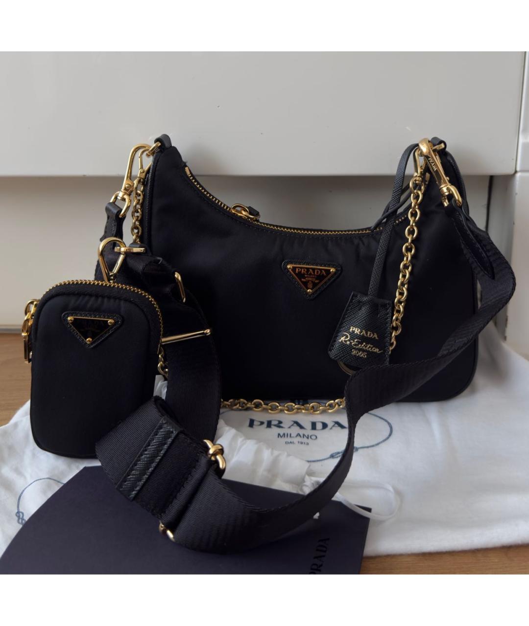 PRADA Черная сумка через плечо, фото 6