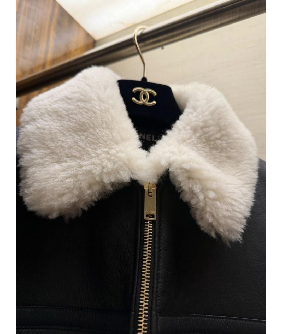 CHANEL Черная кожаная куртка, фото 8