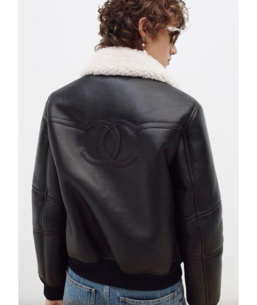 CHANEL Черная кожаная куртка, фото 3
