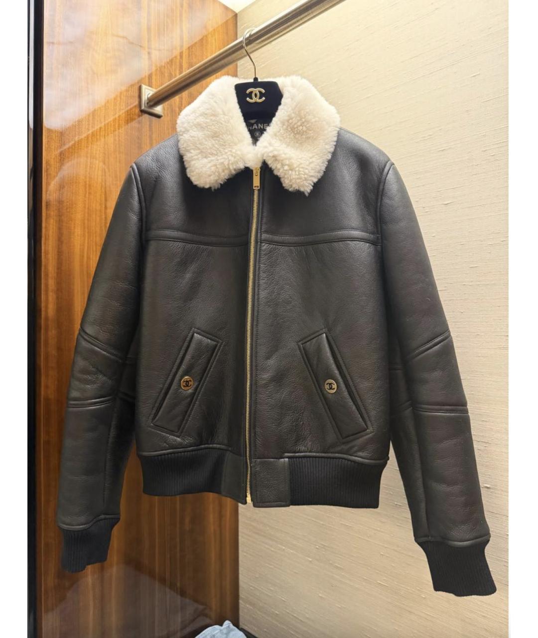 CHANEL Черная кожаная куртка, фото 6