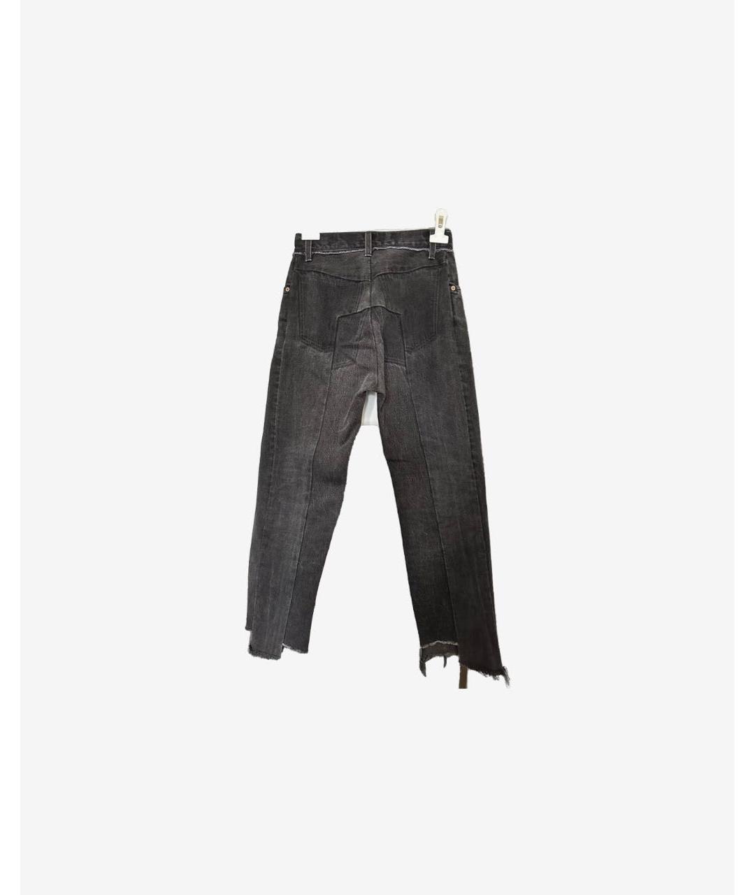 VETEMENTS Черные хлопковые прямые джинсы, фото 2