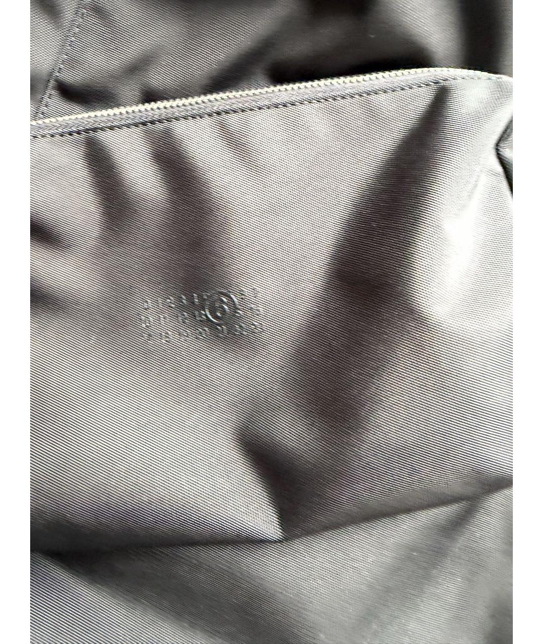 MM6 MAISON MARGIELA Черная нейлоновая сумка тоут, фото 3