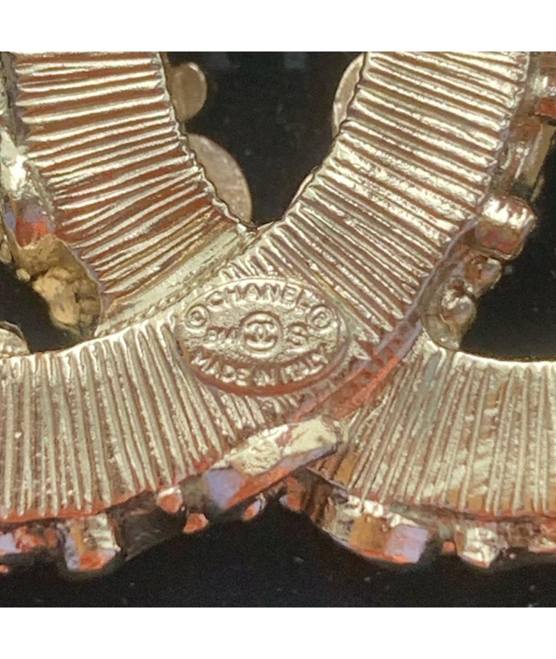 CHANEL Бежевая металлическая булавка / брошь, фото 3