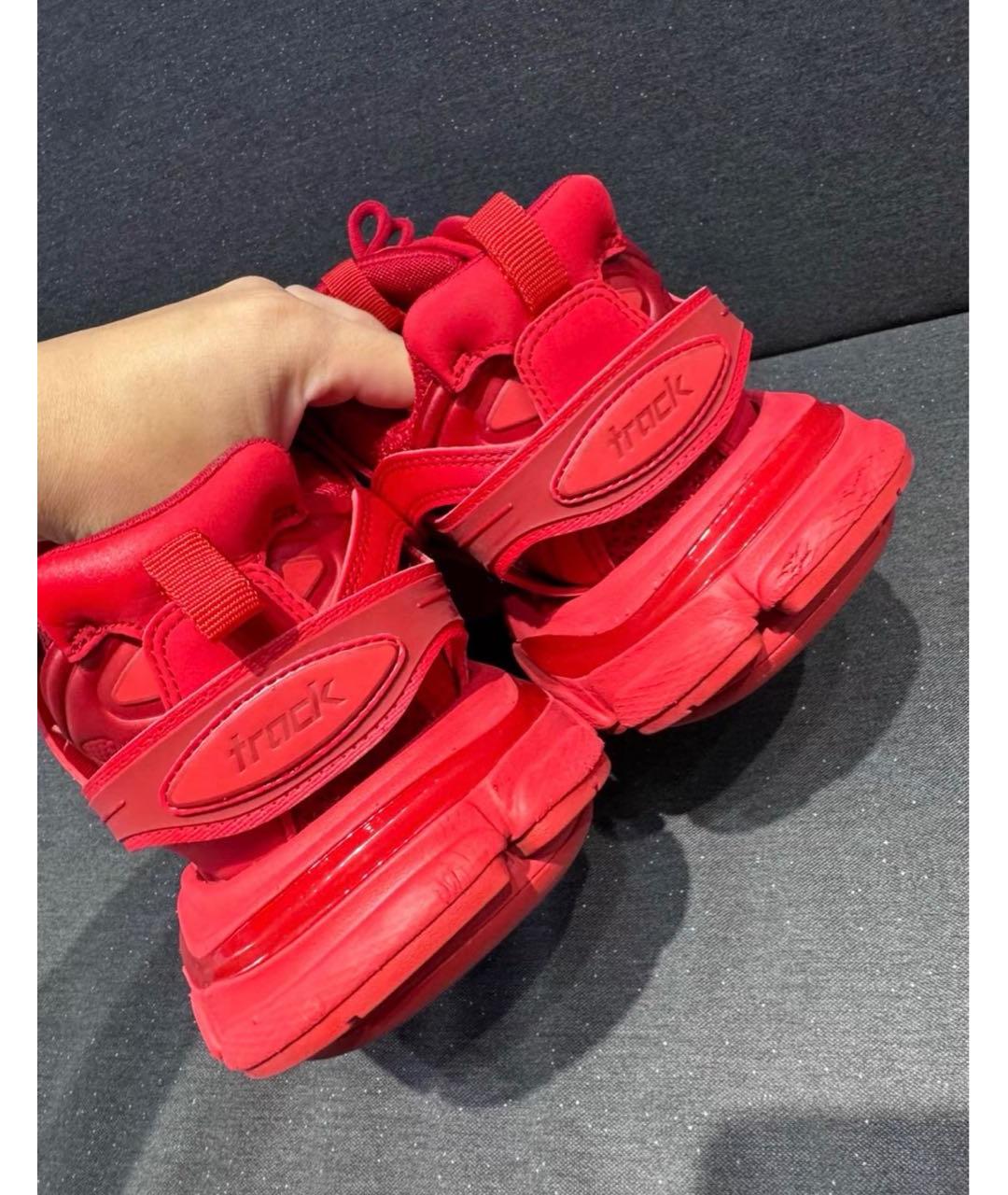 BALENCIAGA Красные низкие кроссовки / кеды, фото 4