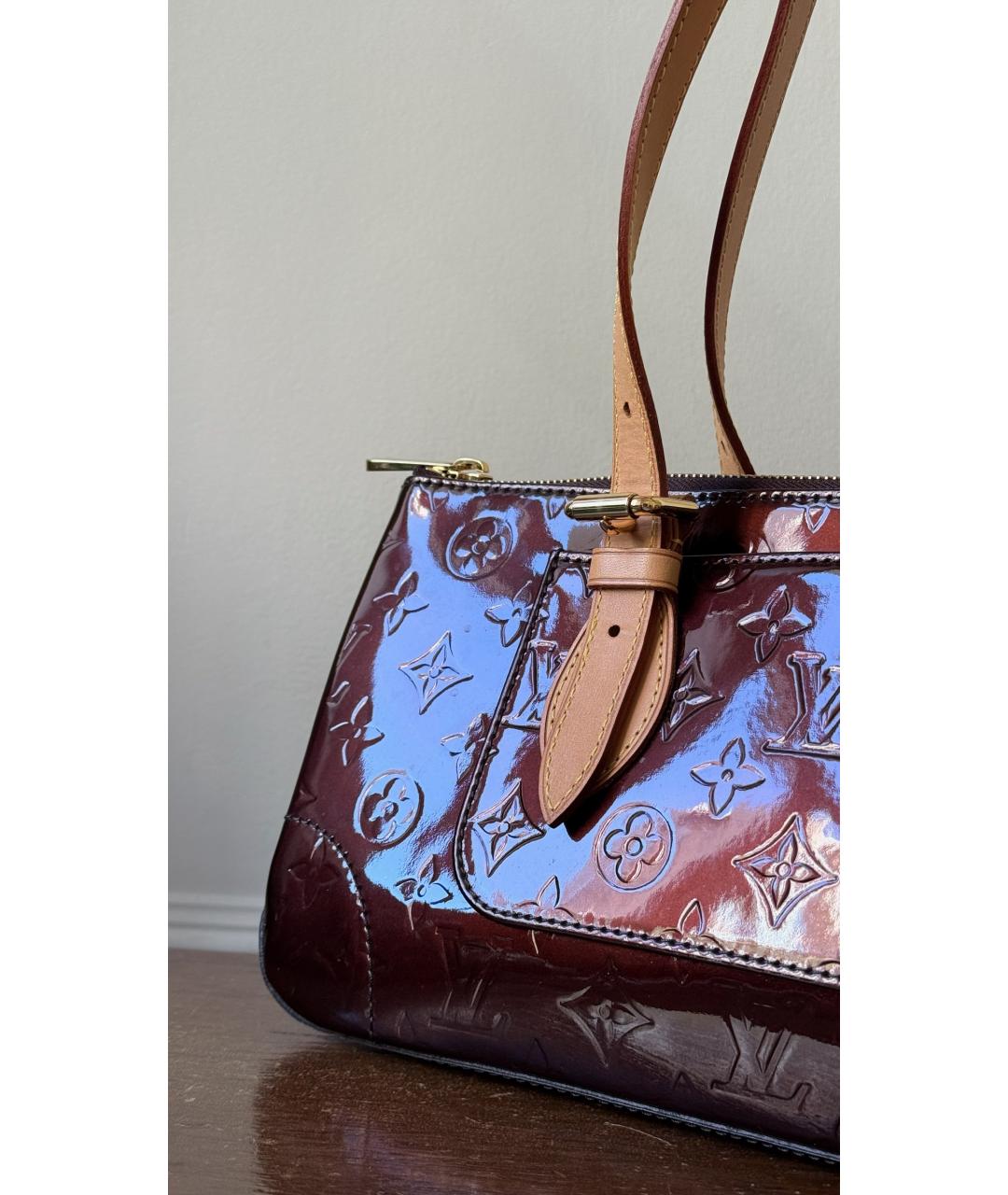 LOUIS VUITTON Бордовая сумка с короткими ручками, фото 4