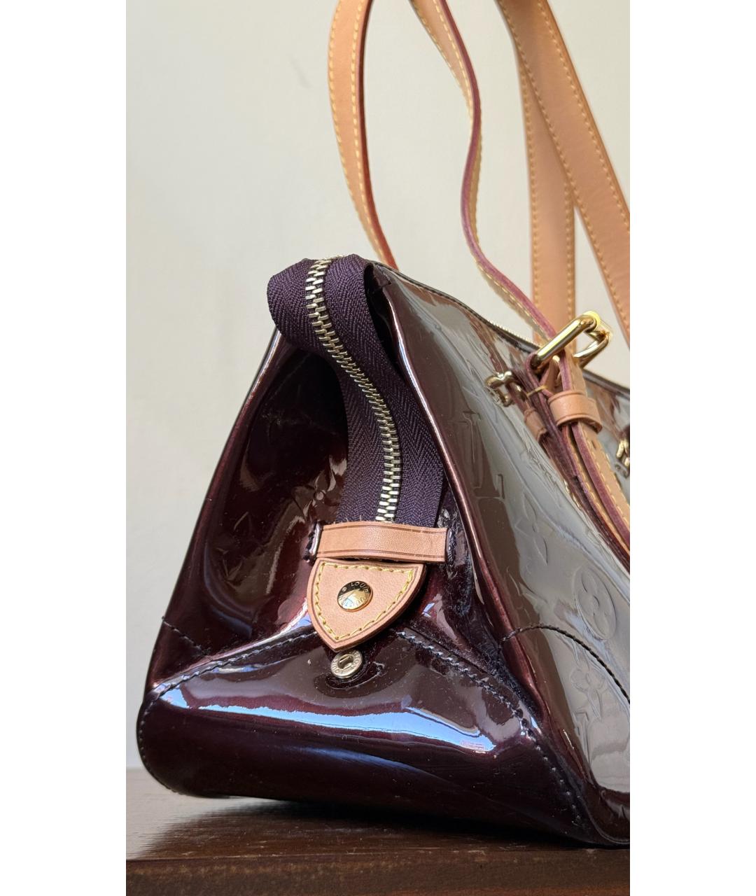 LOUIS VUITTON Бордовая сумка с короткими ручками, фото 5