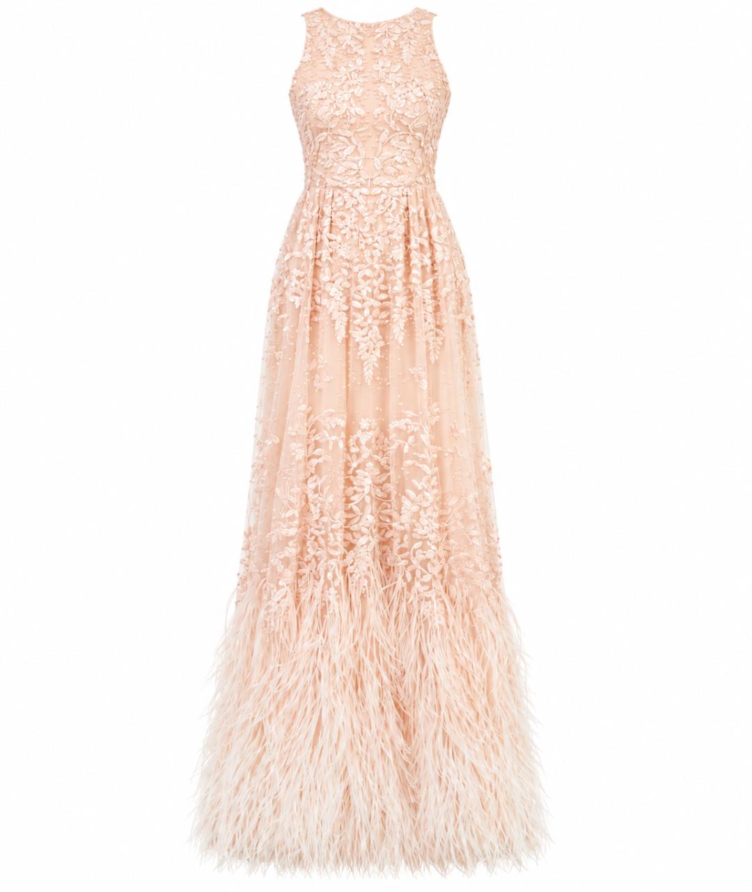 ZUHAIR MURAD Бежевое шелковое вечернее платье, фото 1