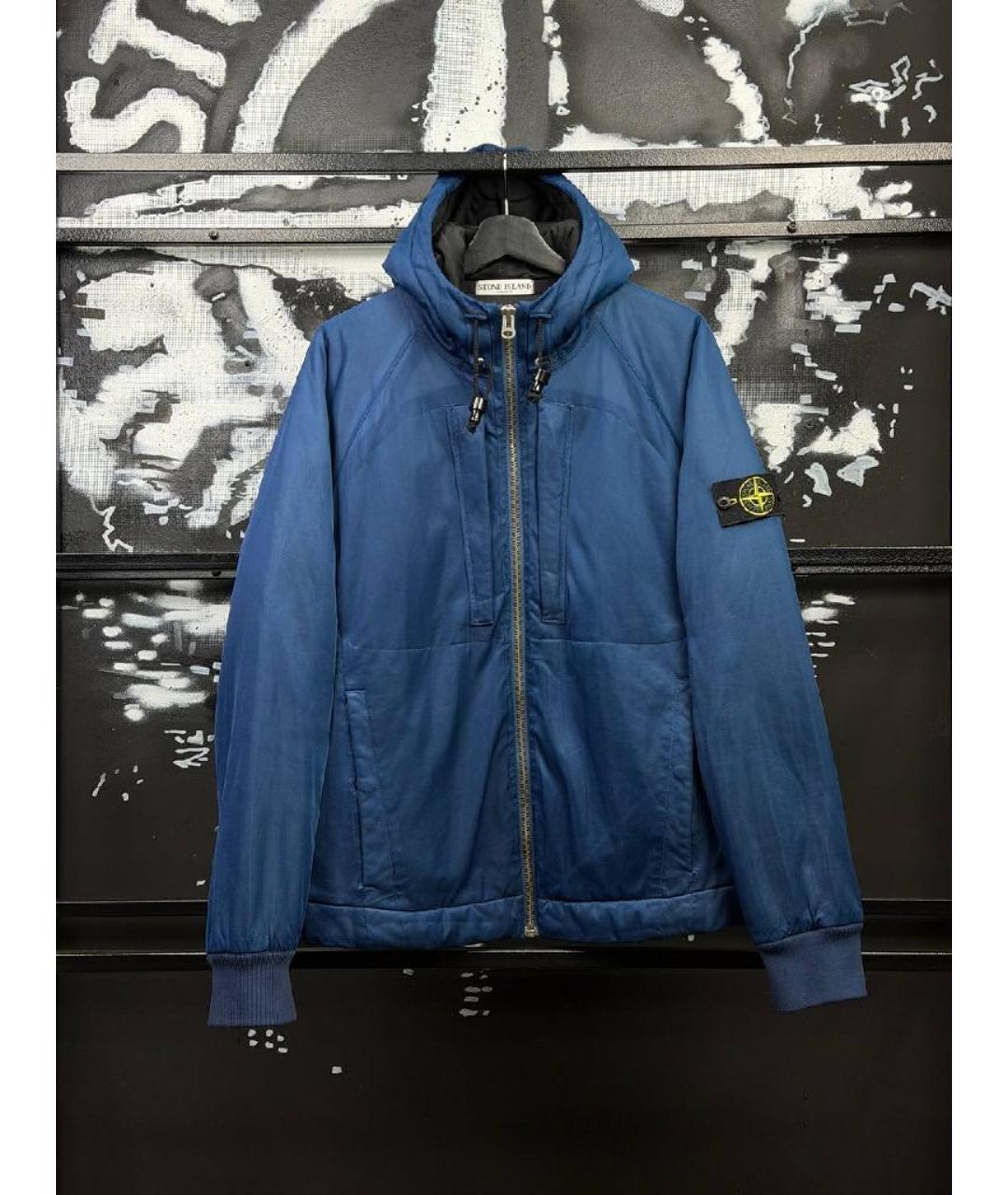 STONE ISLAND Синяя нейлоновая куртка, фото 5