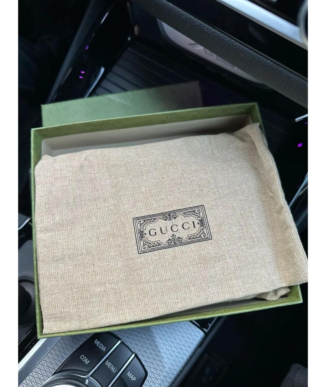GUCCI Черный кожаный кошелек, фото 7