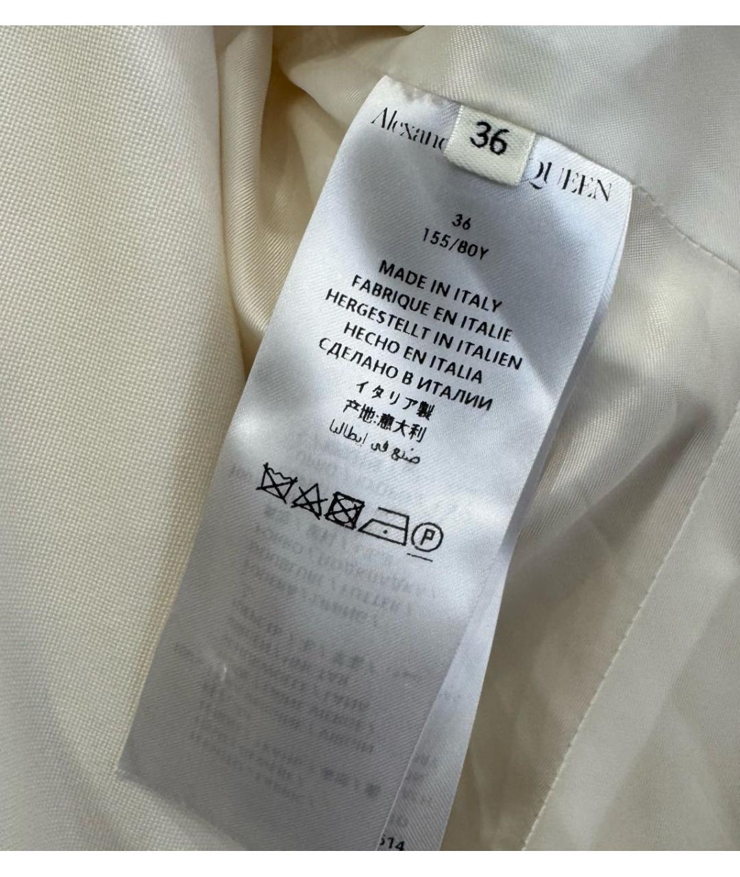 ALEXANDER MCQUEEN Белый костюм с брюками, фото 4