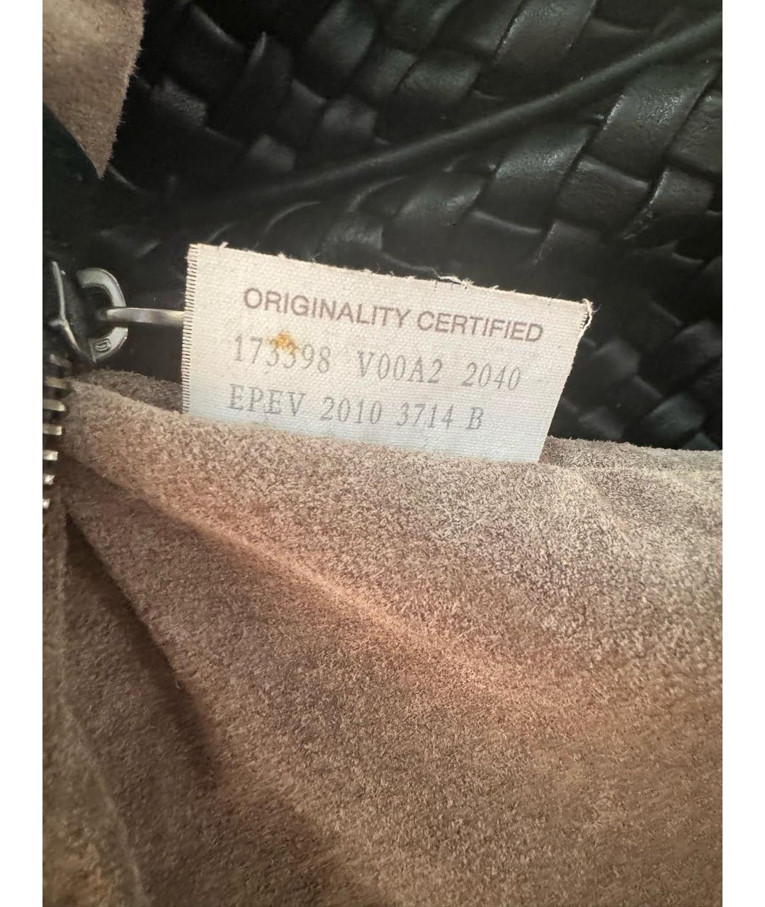 BOTTEGA VENETA Черная кожаная сумка с короткими ручками, фото 5