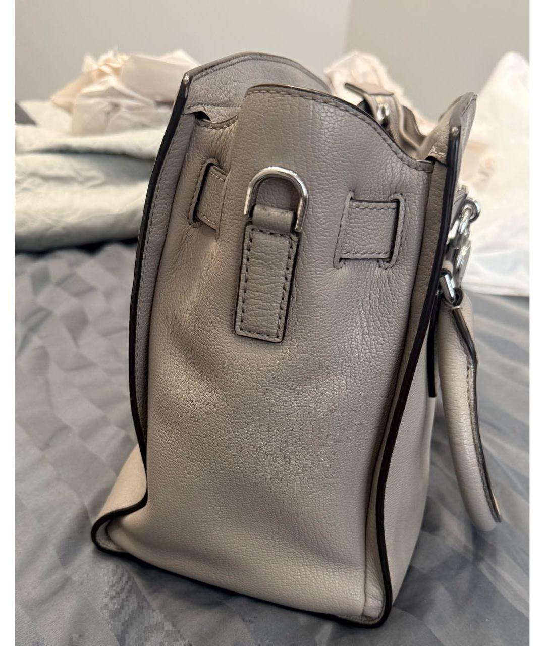 MICHAEL KORS Серая кожаная сумка тоут, фото 2