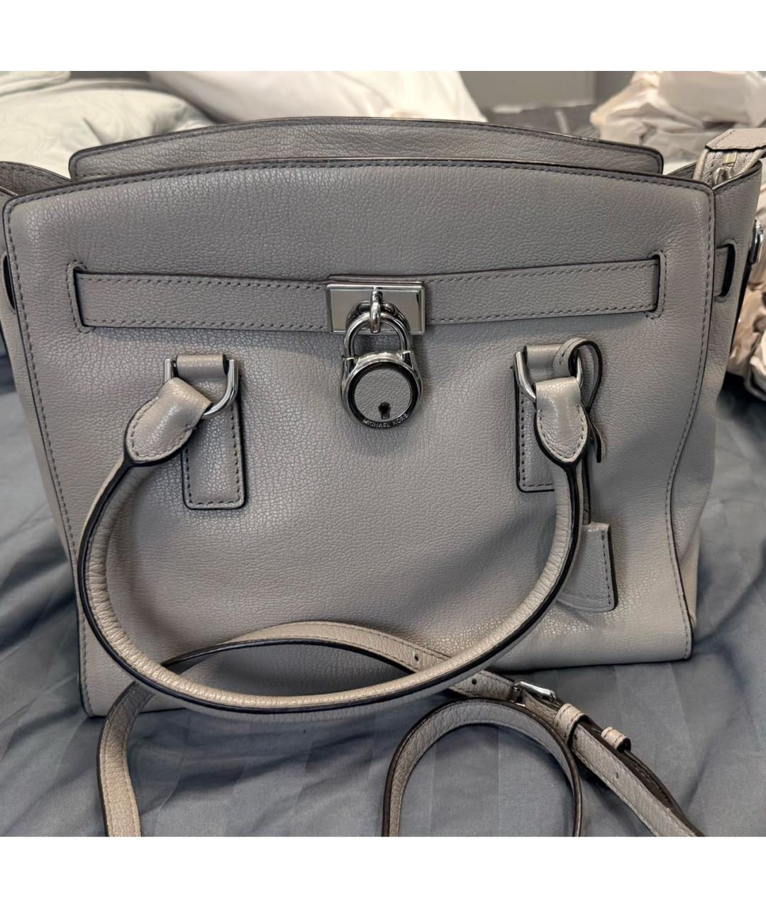 MICHAEL KORS Серая кожаная сумка тоут, фото 1