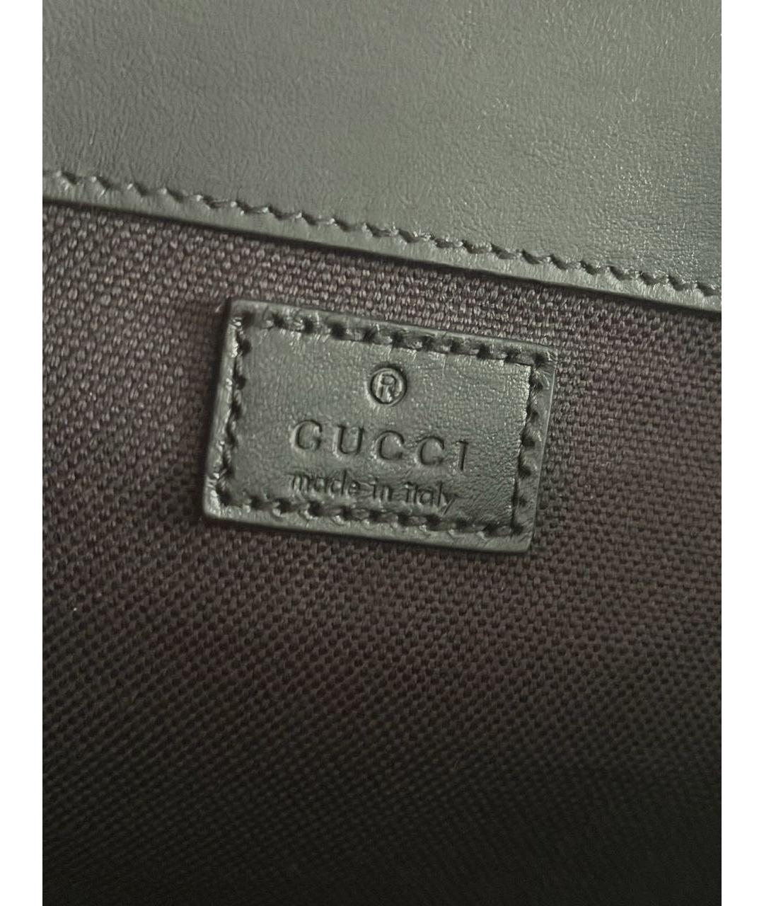 GUCCI Черный рюкзак из канвы, фото 4