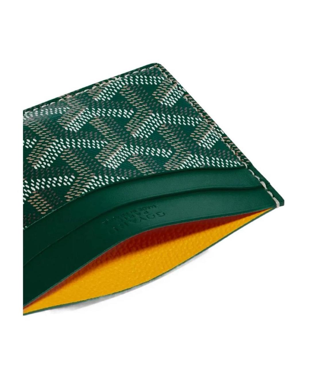 GOYARD Зеленый кожаный кардхолдер, фото 4