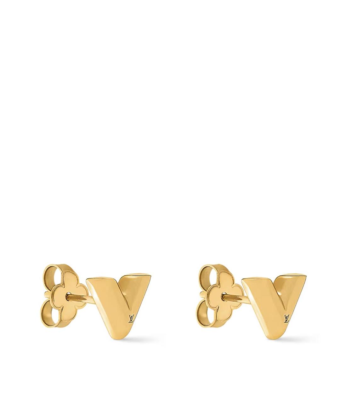 LOUIS VUITTON Золотые металлические серьги, фото 2