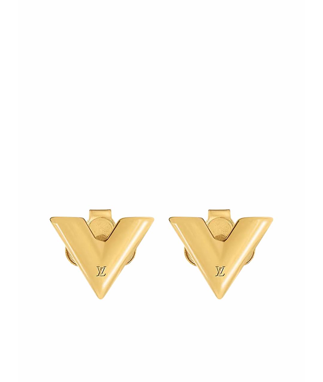 LOUIS VUITTON Золотые металлические серьги, фото 1