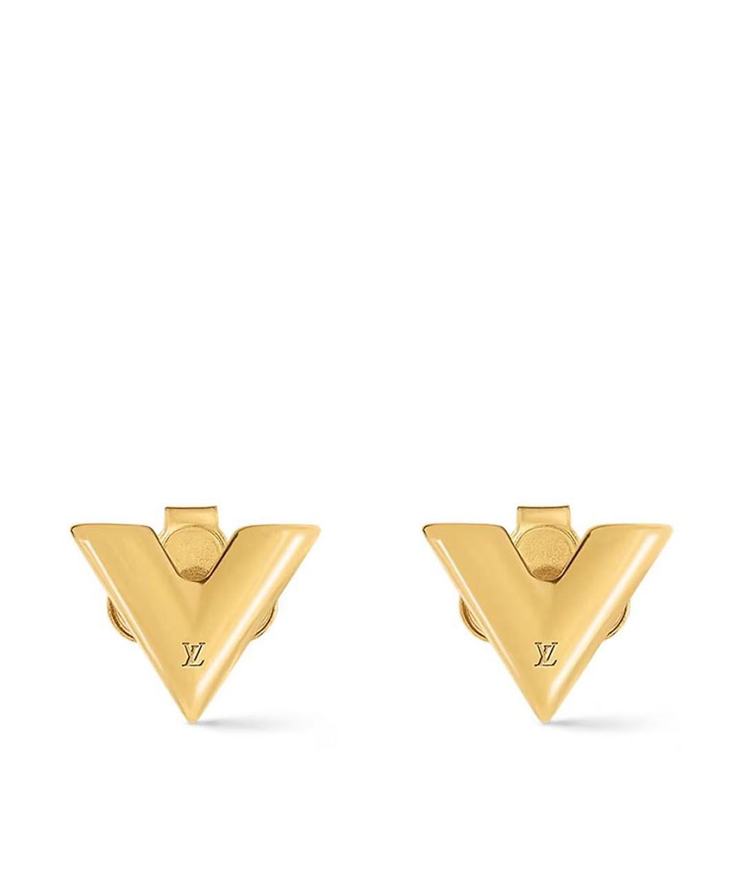 LOUIS VUITTON Золотые металлические серьги, фото 4