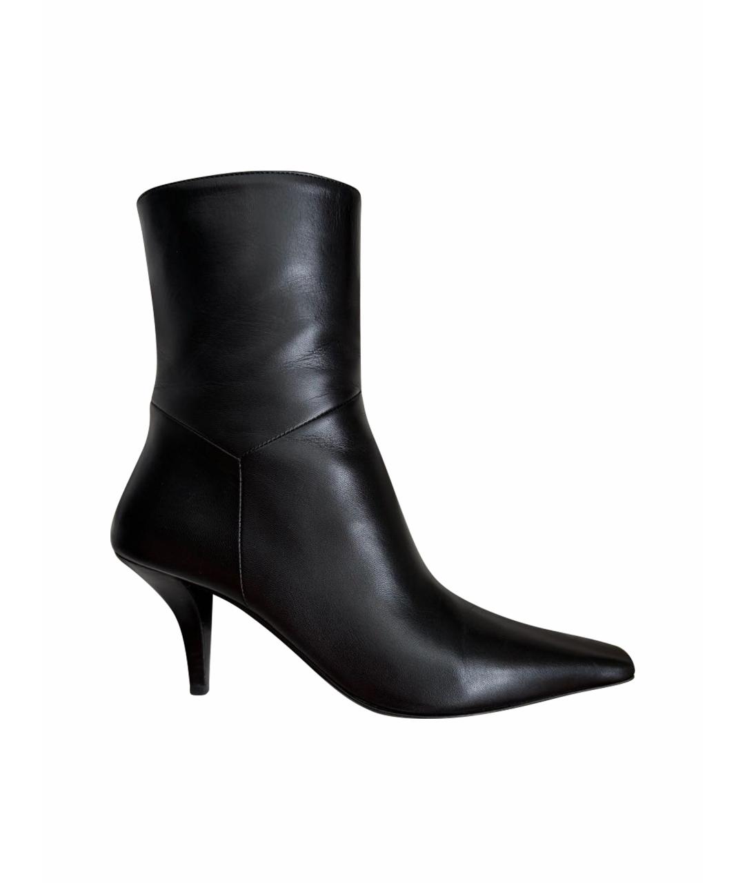 GUCCI Черные кожаные ботильоны, фото 1