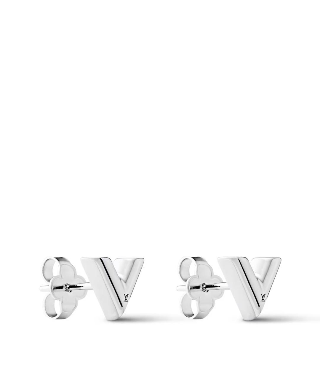 LOUIS VUITTON Серебряные металлические серьги, фото 2
