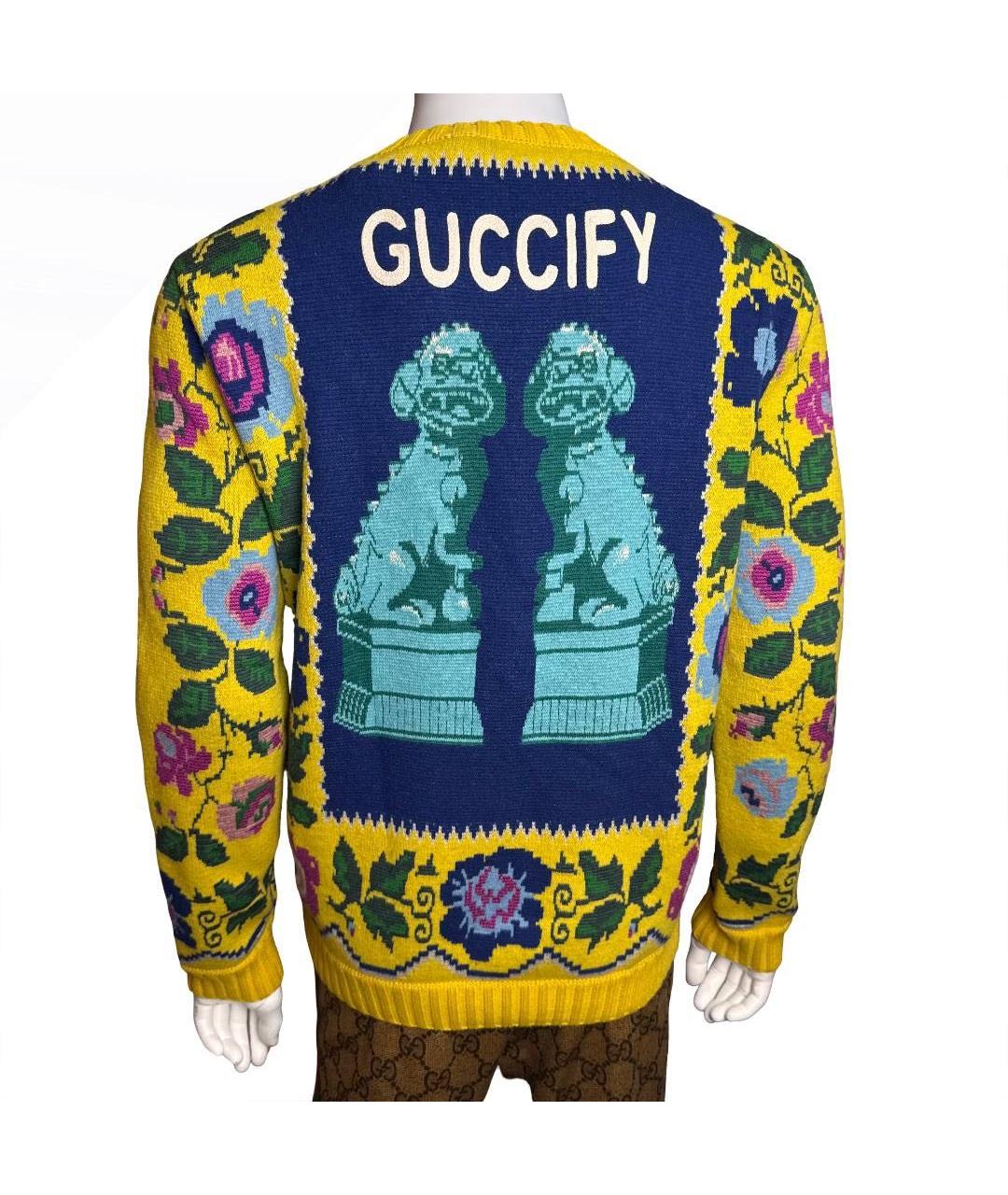 GUCCI Мульти шерстяной джемпер / свитер, фото 7