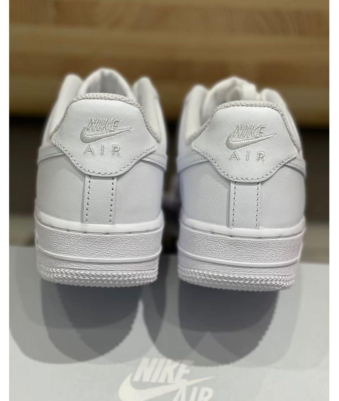 NIKE Белые кожаные низкие кроссовки / кеды, фото 4