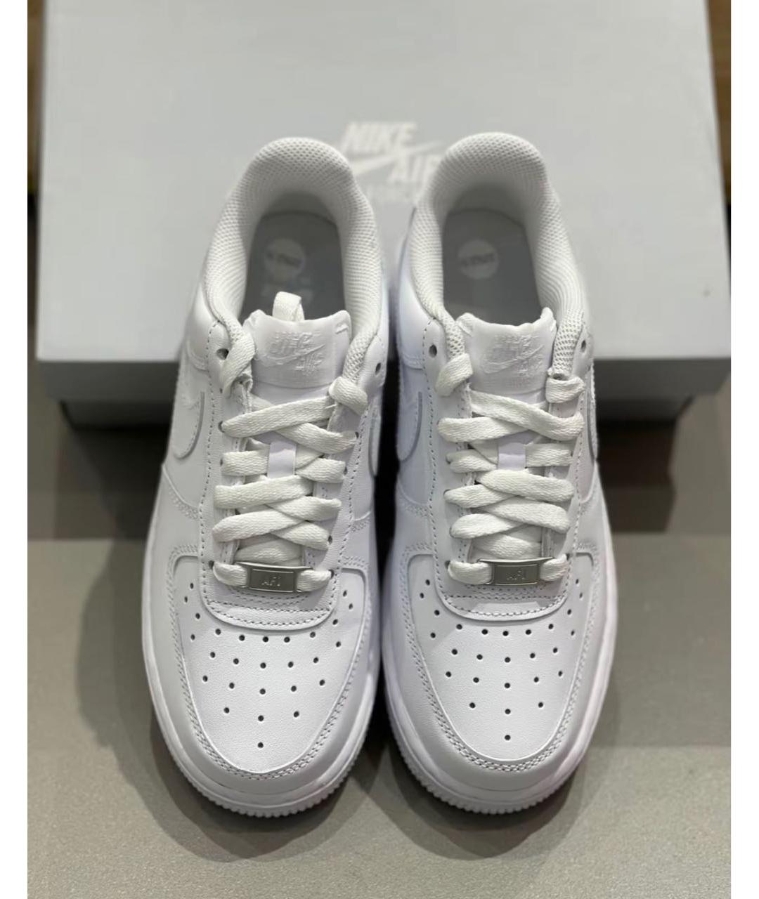 NIKE Белые кожаные низкие кроссовки / кеды, фото 3