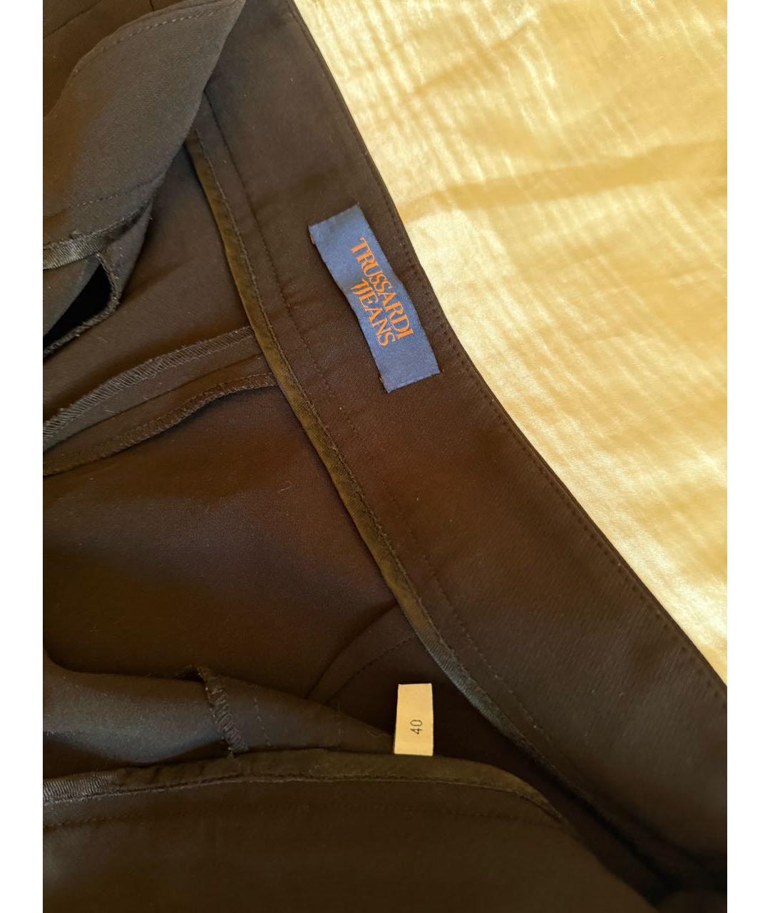 TRUSSARDI JEANS Черные брюки узкие, фото 4