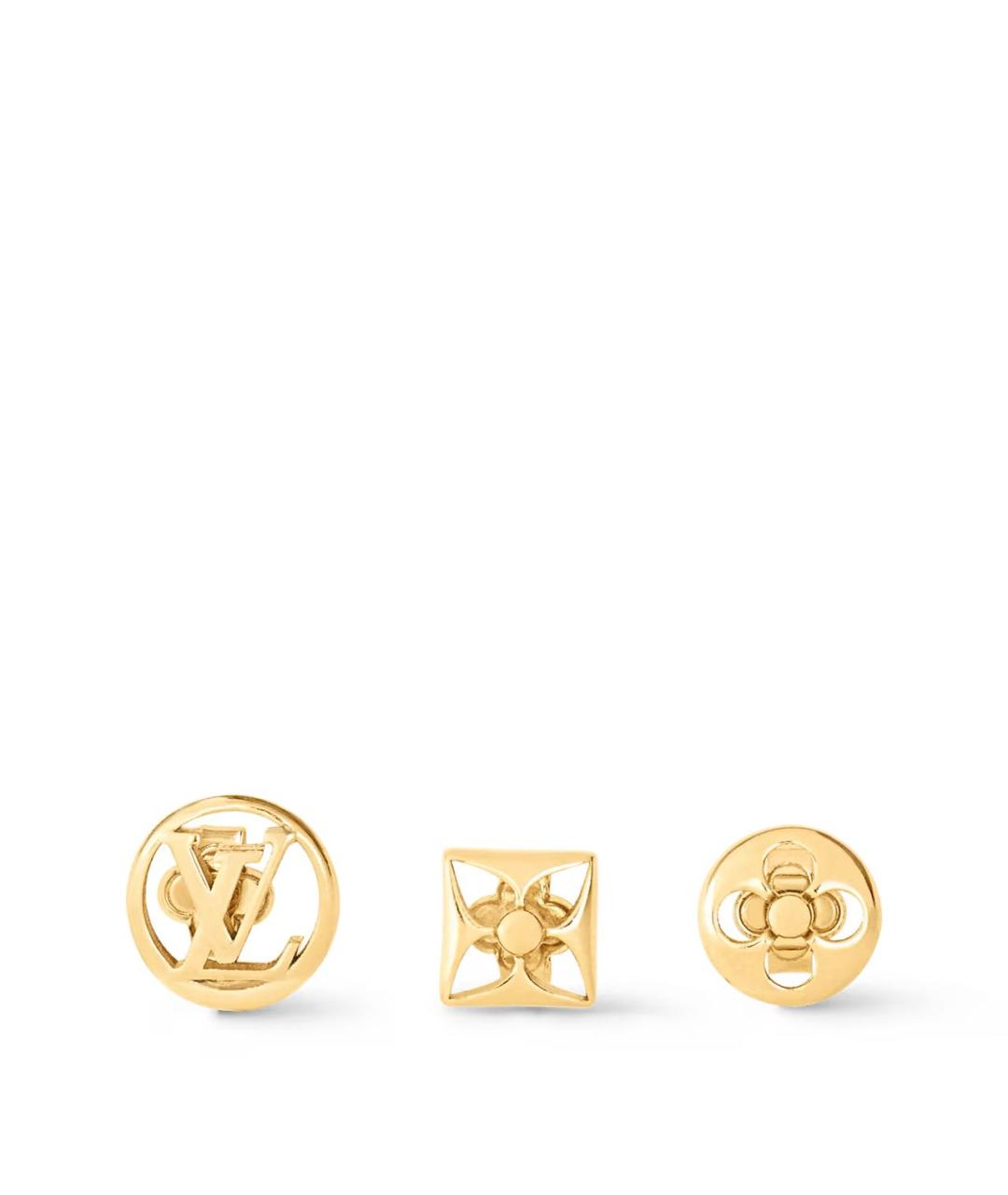 LOUIS VUITTON Золотые металлические серьги, фото 4