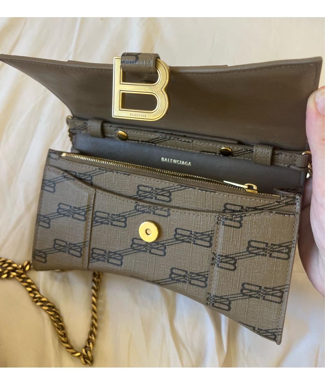 BALENCIAGA Коричневая кожаная сумка через плечо, фото 4