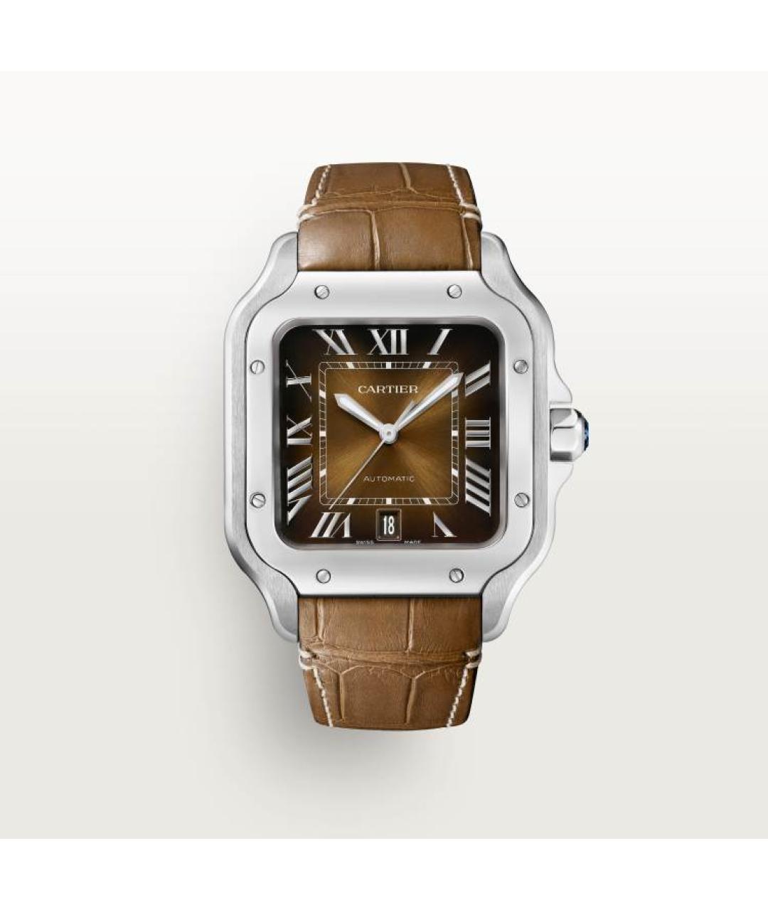 CARTIER Коричневые часы, фото 4