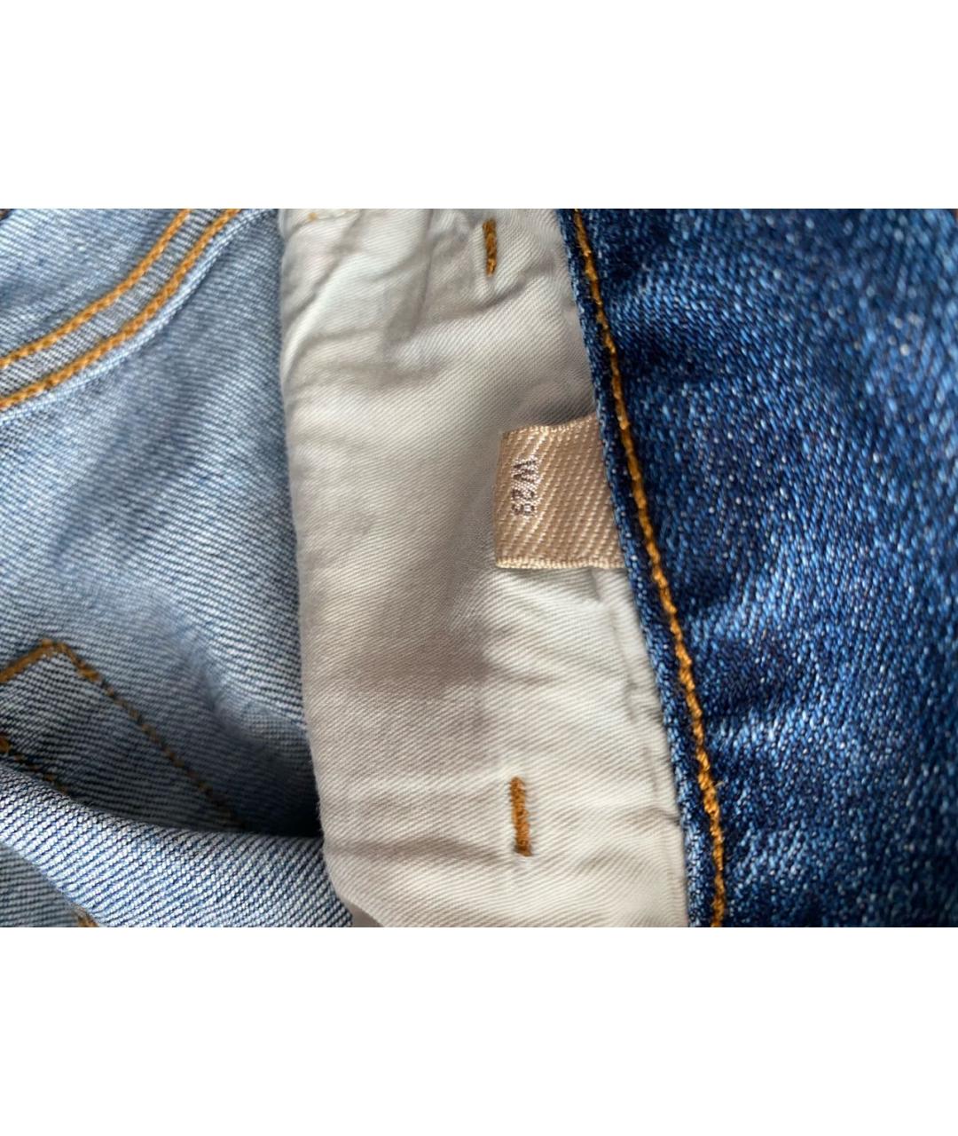 BURBERRY Синие хлопковые джинсы слим, фото 4
