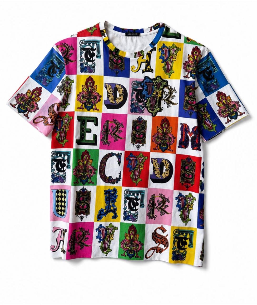 VERSACE Мульти хлопковая футболка, фото 9