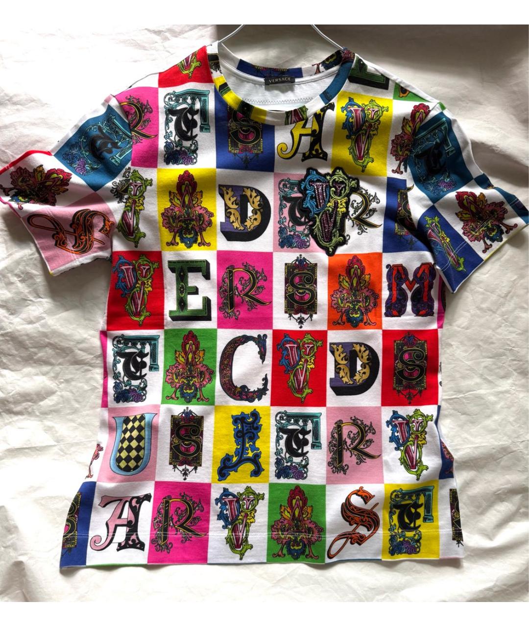 VERSACE Мульти хлопковая футболка, фото 5