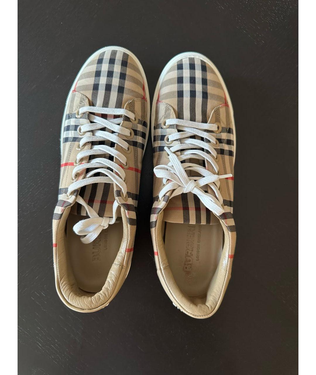 BURBERRY Бежевые кеды, фото 2