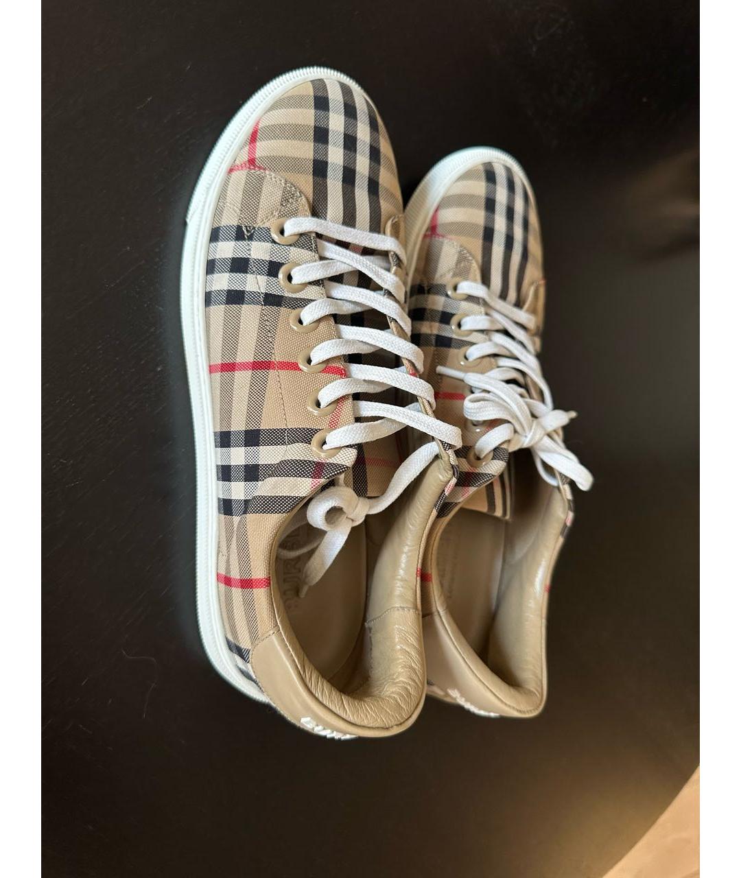 BURBERRY Бежевые кеды, фото 8