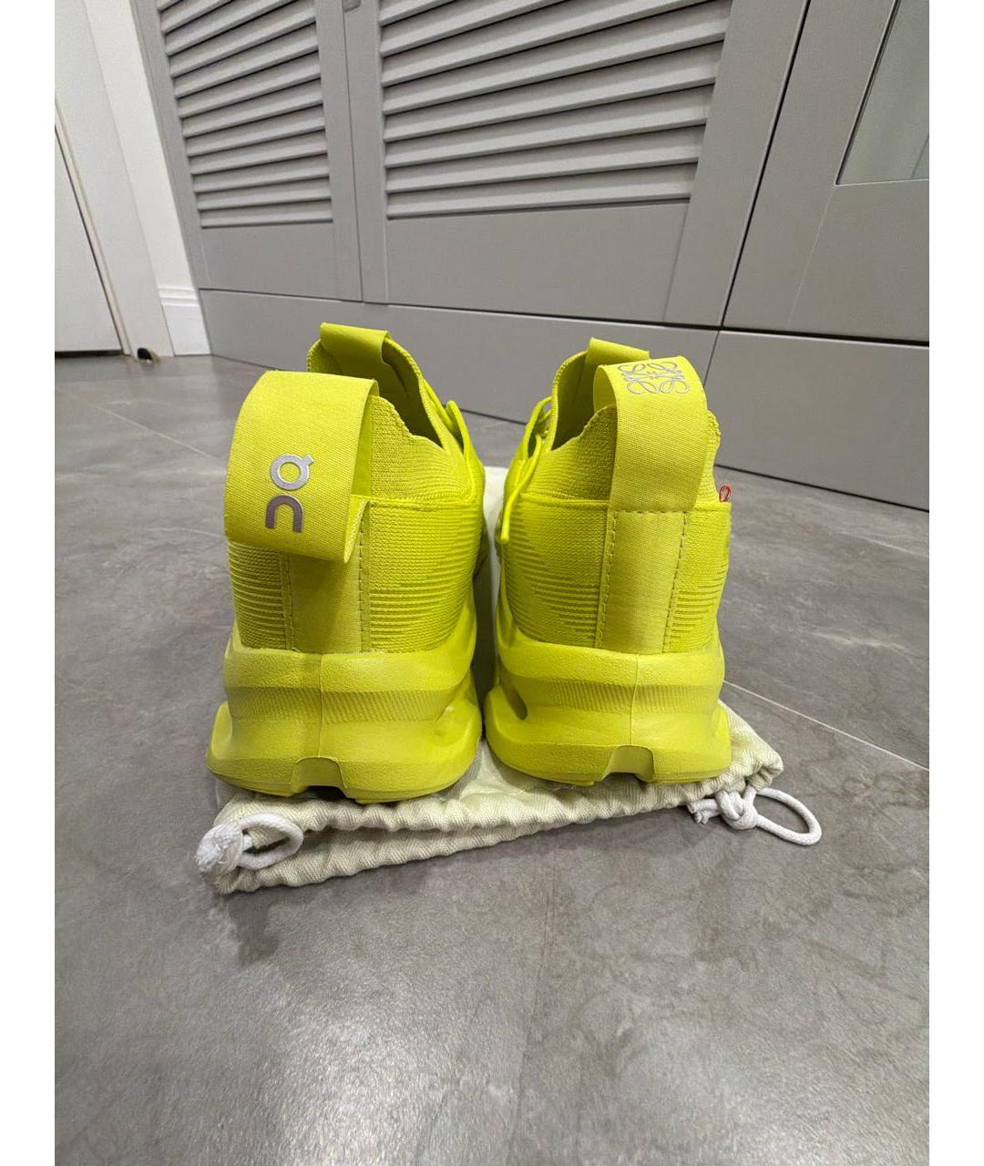 LOEWE Салатовые текстильные кроссовки, фото 4