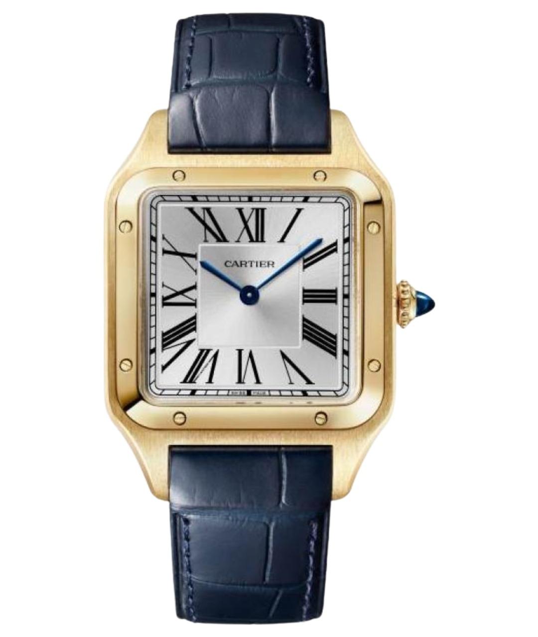 CARTIER Синие часы из желтого золота, фото 1