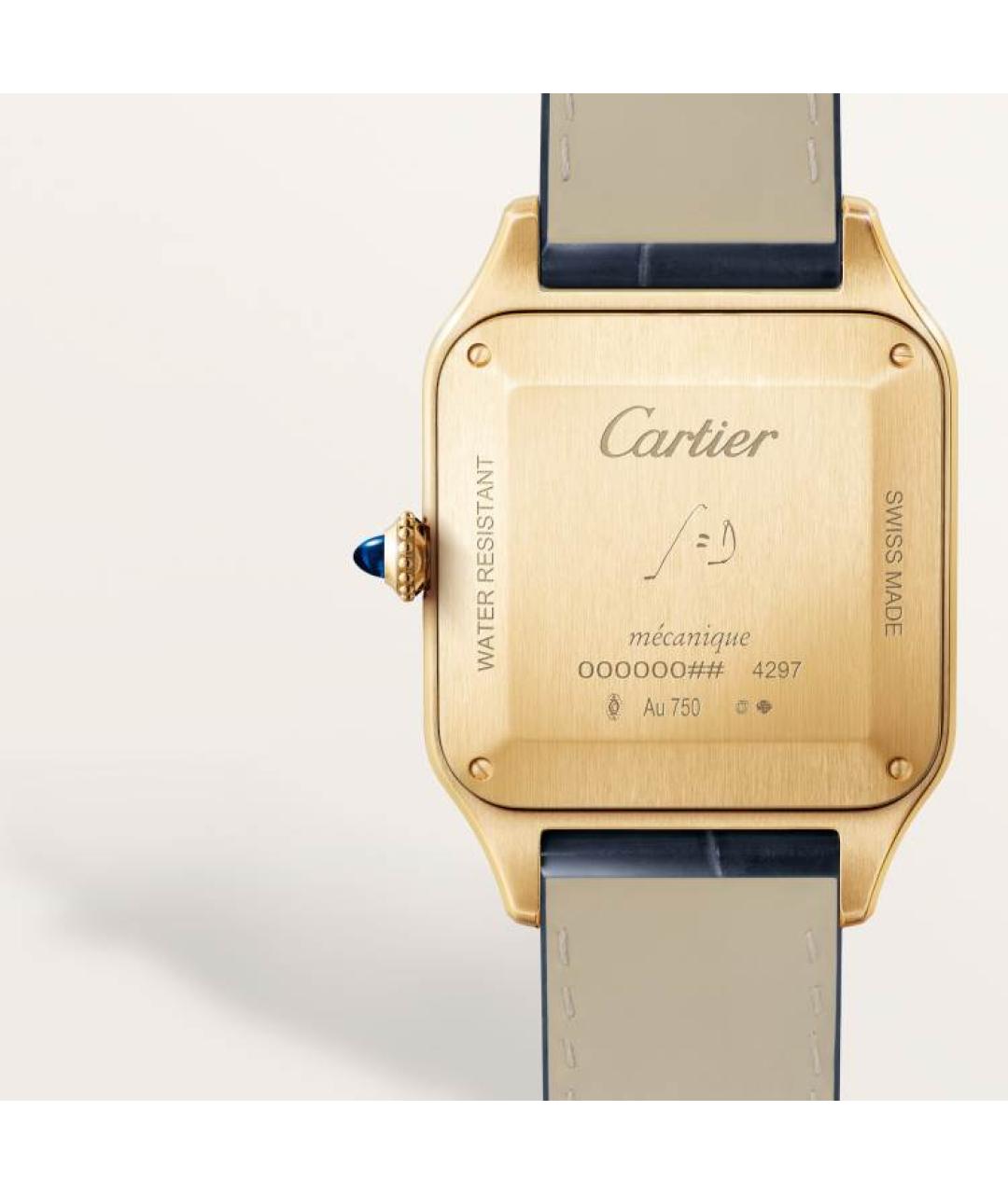 CARTIER Синие часы из желтого золота, фото 3