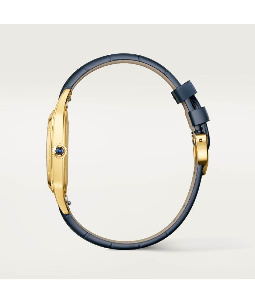 CARTIER Синие часы из желтого золота, фото 2