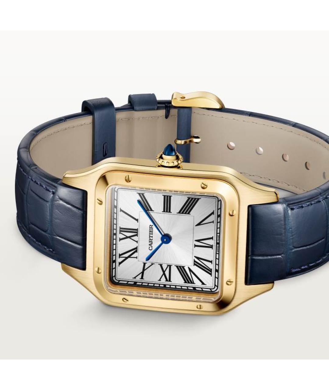 CARTIER Синие часы из желтого золота, фото 5