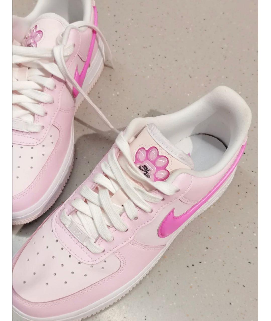 NIKE Розовые кожаные кроссовки, фото 2