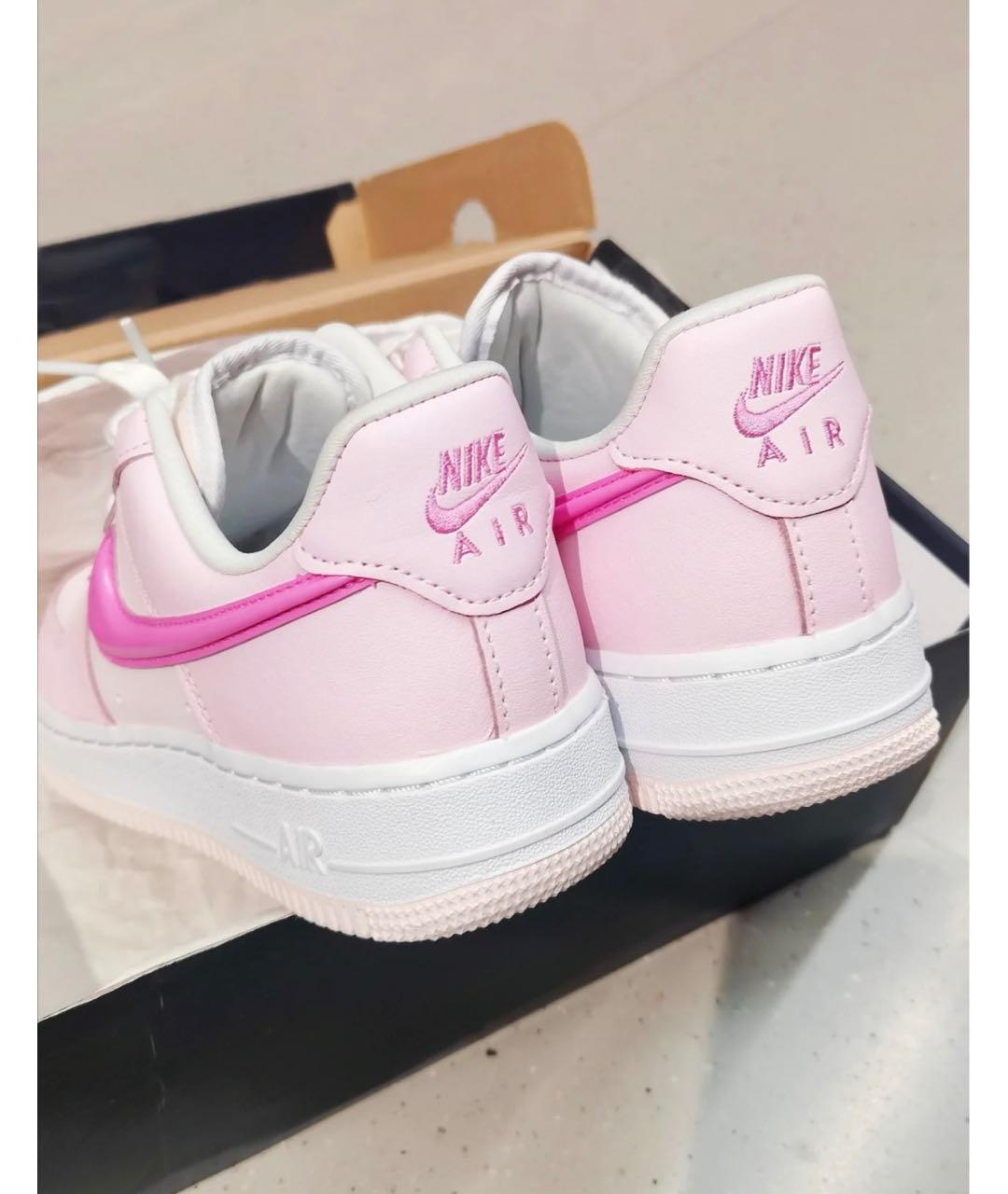 NIKE Розовые кожаные кроссовки, фото 4