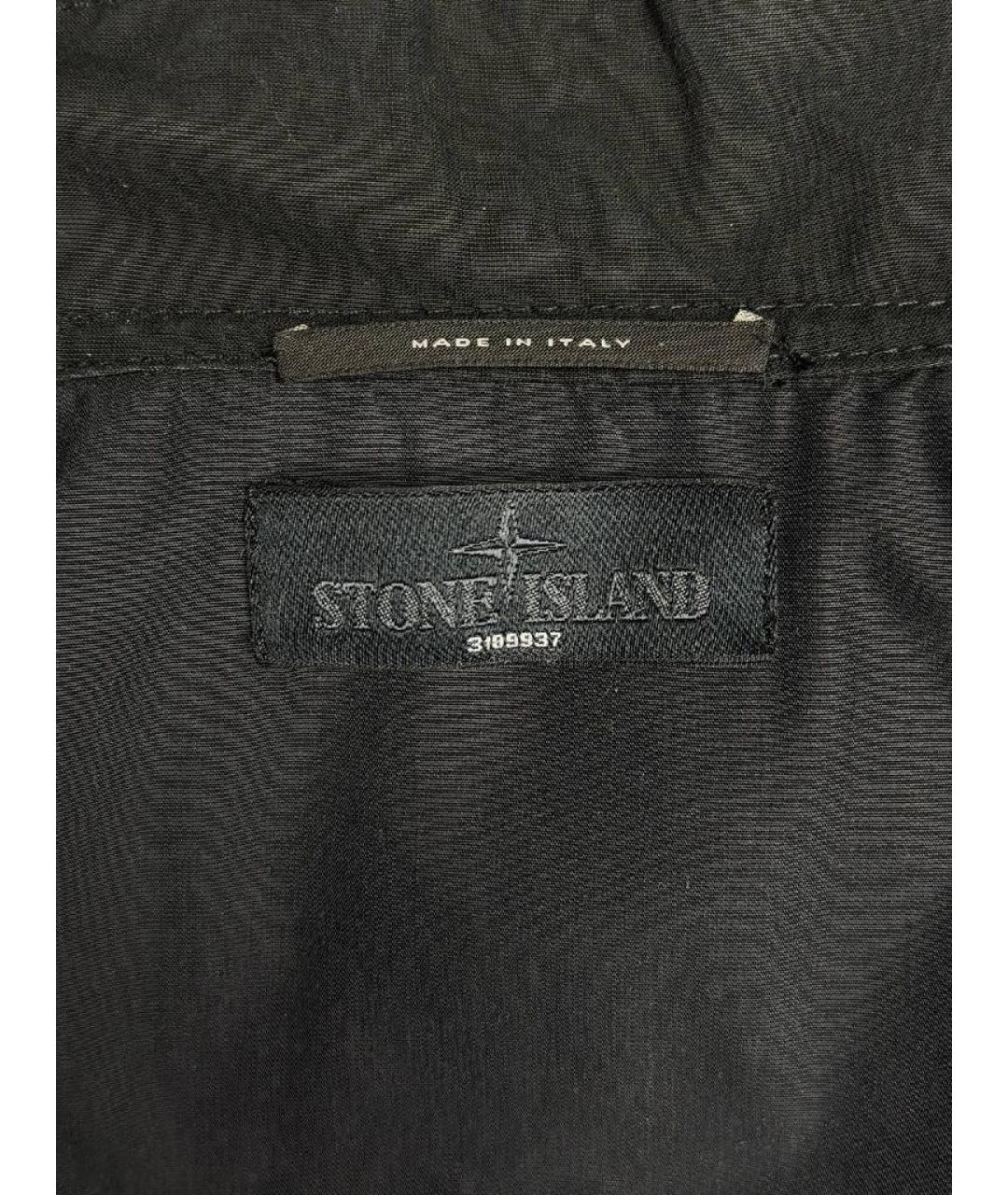 STONE ISLAND Черная хлопковая куртка, фото 4