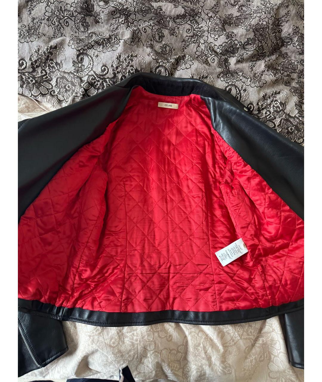 CELINE Черная кожаная куртка, фото 6