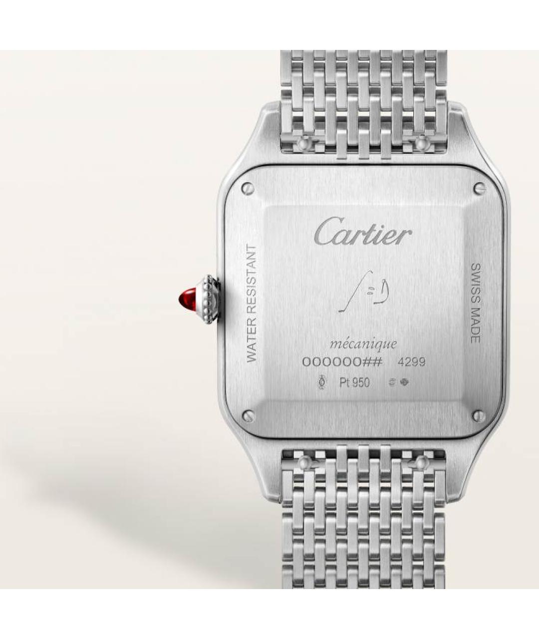 CARTIER Серебряные платиновые часы, фото 2