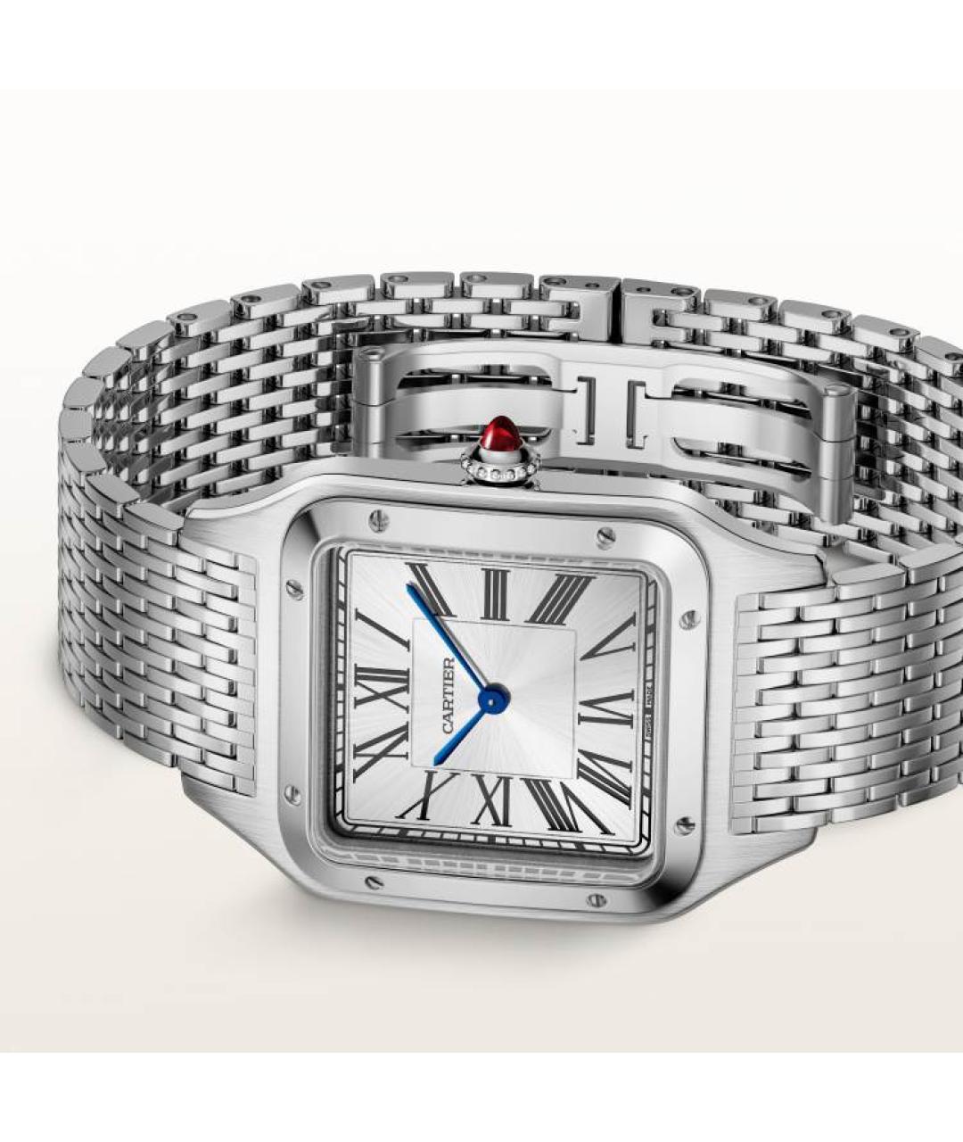 CARTIER Серебряные платиновые часы, фото 3