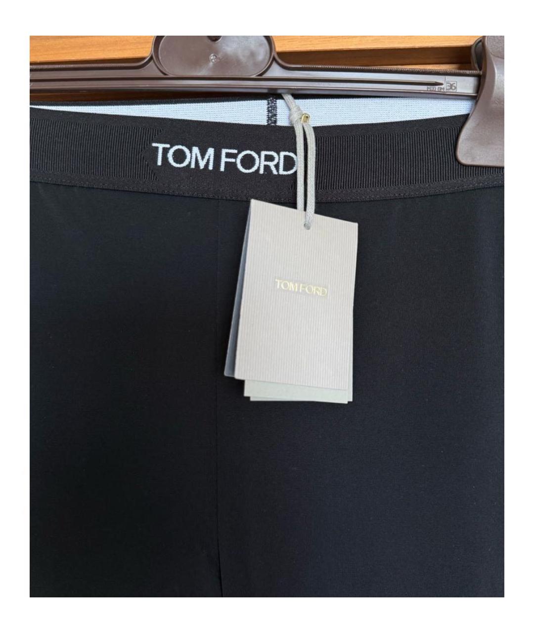 TOM FORD Черные полиэстеровые леггинсы и велосипедки, фото 4