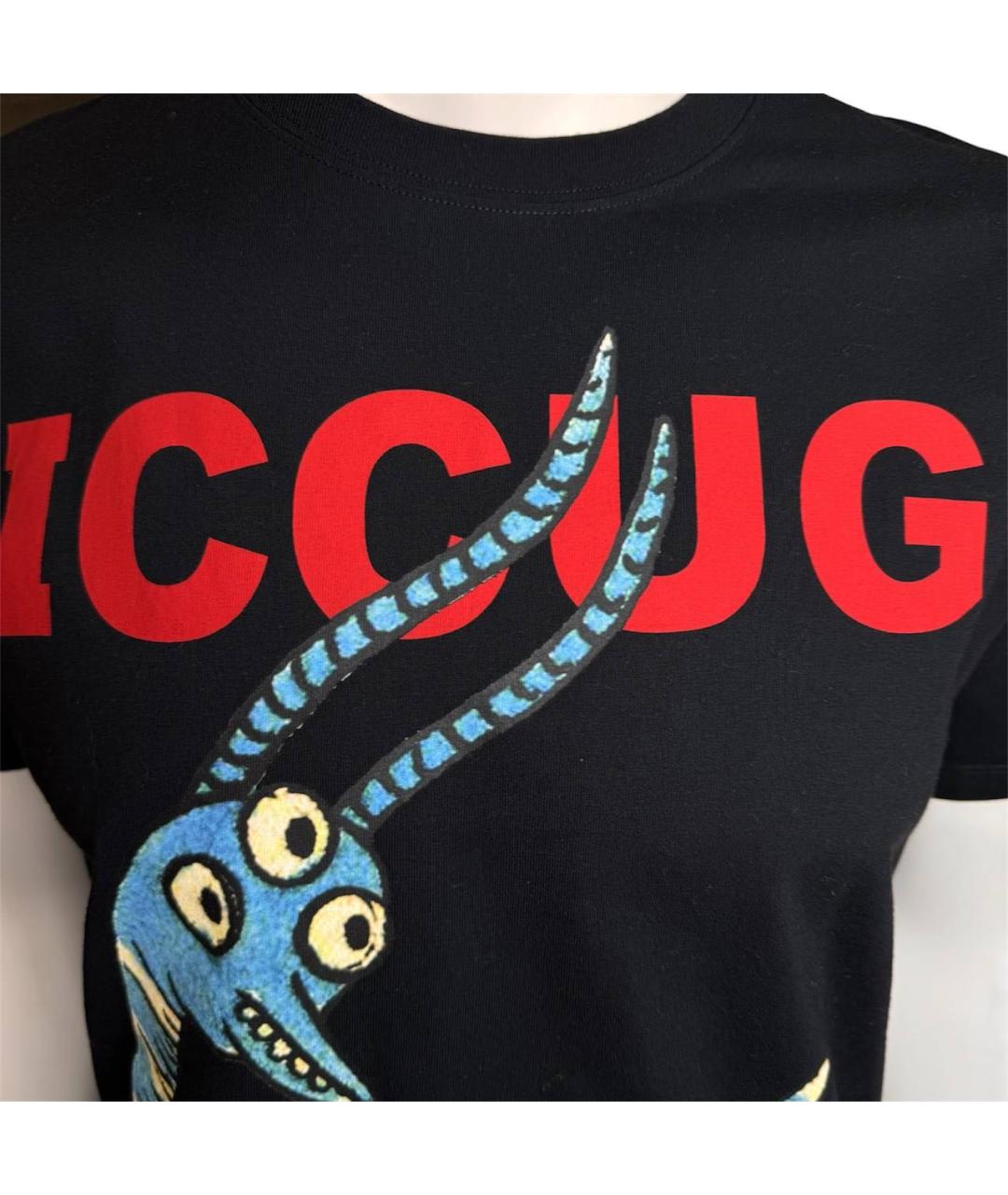 GUCCI Черная хлопковая футболка, фото 4