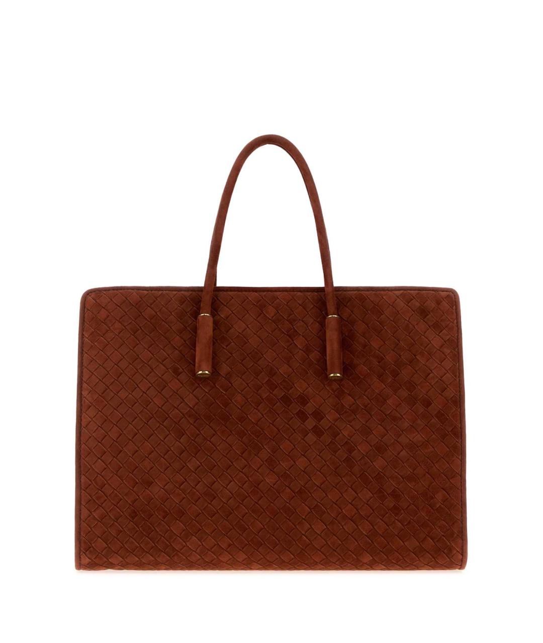 BOTTEGA VENETA Коричневая замшевая сумка тоут, фото 1